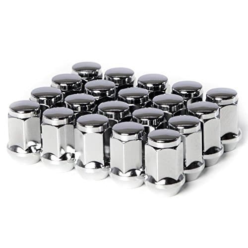 Circuit Performance12x1.5 Chrome Closed End Bulge Acorn Lug Nuts Cone Seat Forged Steel (20 Pieces)