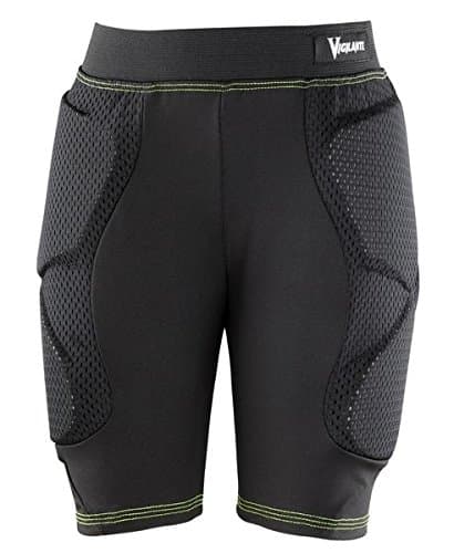 Tech Kids Padded Shorts with Tailbone Pad for Snowboarding, Skateboarding, Ice Skating (Youth Medium (22-25in Waist)) Black