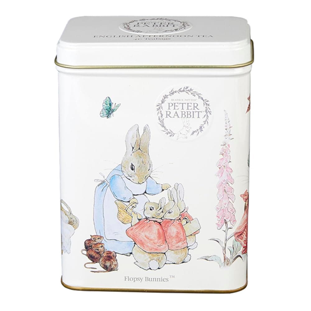 New English Teas Peter Rabbit Tea Caddy with 40 English Afternoon Teabags - Beatrix Potter