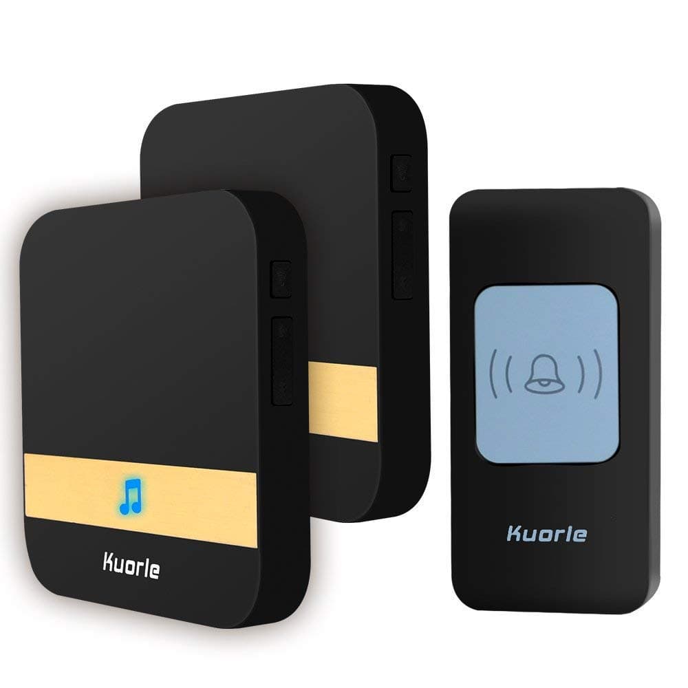 Wireless Doorbell,YAYALE Waterproof Doorbell Kit Operating at 1000 ft with 1 Push Button and 2 Plugin Receivers, 52 melodies and 4 Volumes Doorbell Chime.