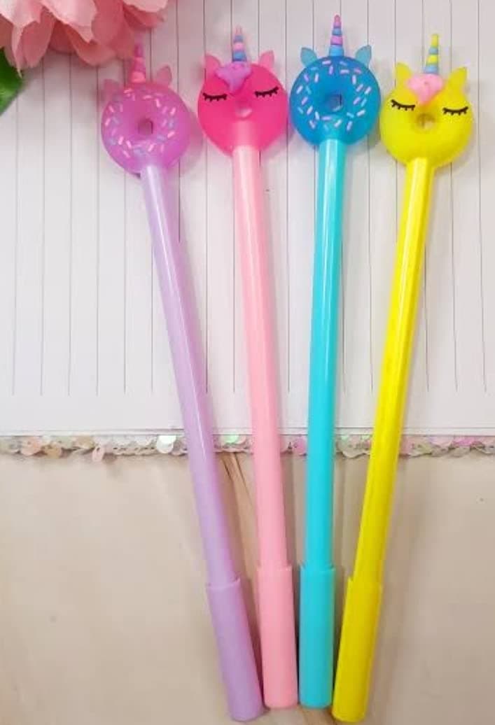Gomerrykids Set of 12 Donut Unicorn Pen Gel Pen Set For Girls Return Gift
