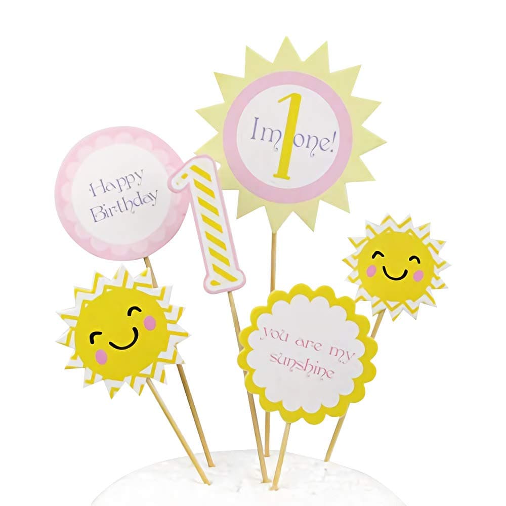 Rainlemon You are My Sunshine Cake Topper Boy Girl 1st Birthday Party Happy Birthday Cake Decoration