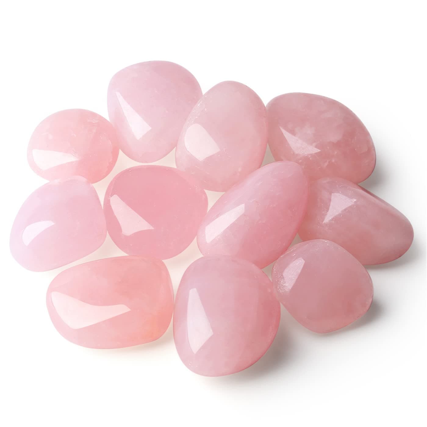 Rose Quartz Tumbled Polished Natural Healing Crystals Stones Bulk Rocks Stones Crystal for Energy Reiki Tumbling Cabbing Balancing Decoration Gemstones Crystal Healing Meditation Therapy Gift 100g