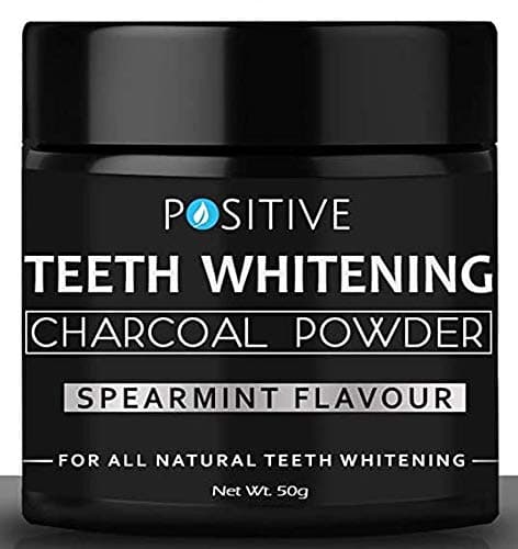 Positive Activated Charcoal Teeth Whitening Powder I Enamel Safe Teeth Whitener | Suitable For Sensitive Teeth, 50 G