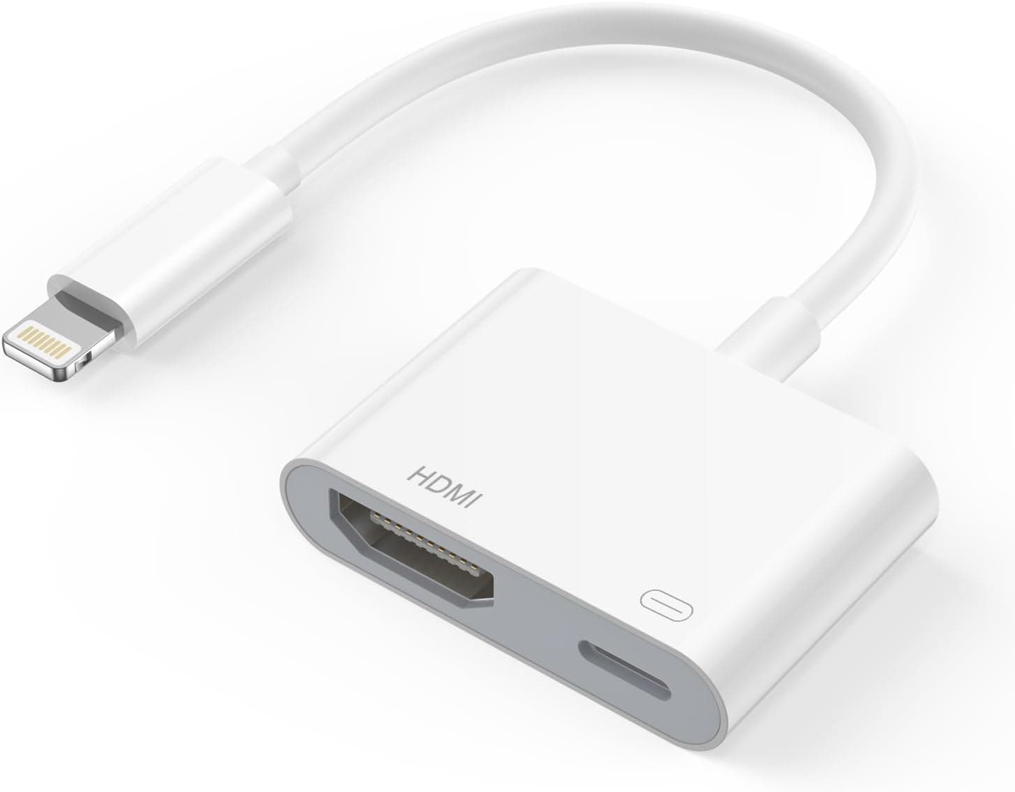 Lightning to HDMI Adapter 【Apple MFi Certified】 iPhone and iPad HDMI Adapter Lightning Digital AV Adapter HDMI Cable Converter 1080P Video & Audio Sync Screen for iPhone, iPad, iPod Support All iOS