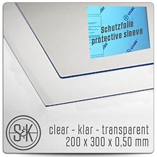 PETG/Vivak Sheet Clear Plastic Doll House Windows Glazing Model Making Acrylic PET-G (300 x 200 mm (Pack of 3))