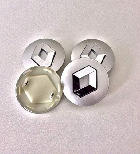 4x57mm Renault Silver Wheel Cover Hub Center Caps Emblems Badges Clio Megane