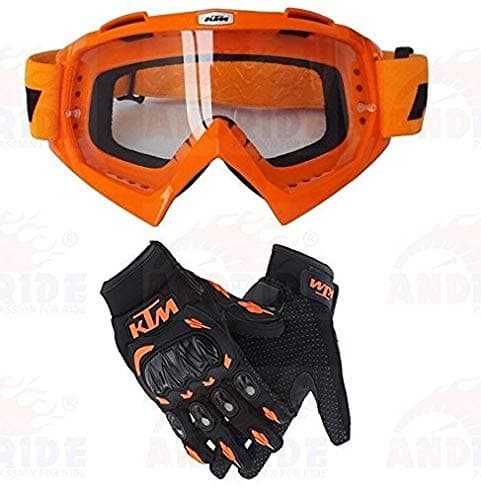 Andride Motocross Goggle Costomize Off-Road Glasses Orange for with Gloves