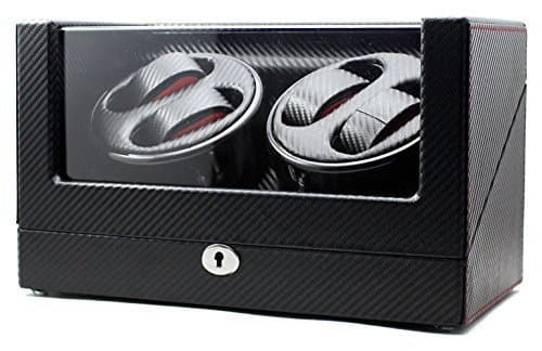 High-end Ultra Quiet Carbon Fiber Watch Winder for 4 Automatic Watches