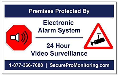 20 "Real Electronic Burglar Alarm 24 Hour Video Surveillance Security Decals Door & Window Stickers