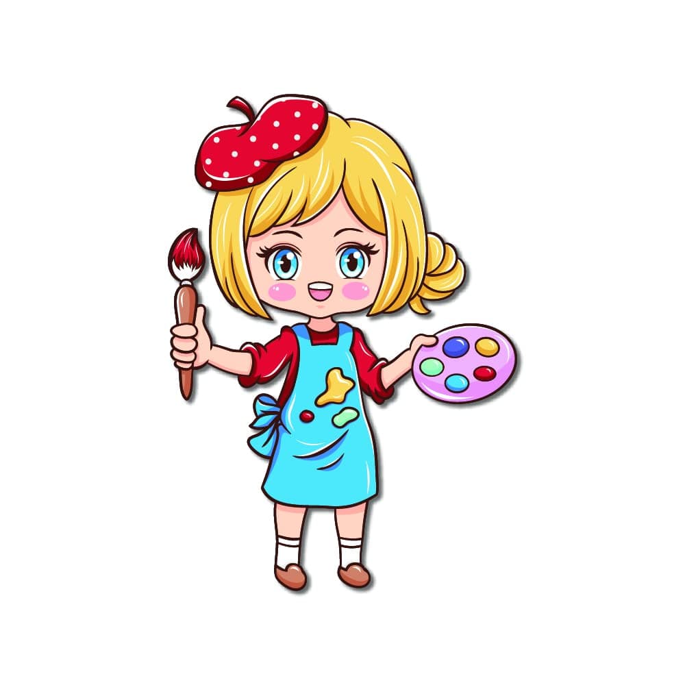 Bhai Please Artist Wooden Fridge Magnet (Pack of 1) | Character Magnets | 3 inches| Womens Day Gift, Gift for Wife, Mother, Daughter, Sister, Colleagues