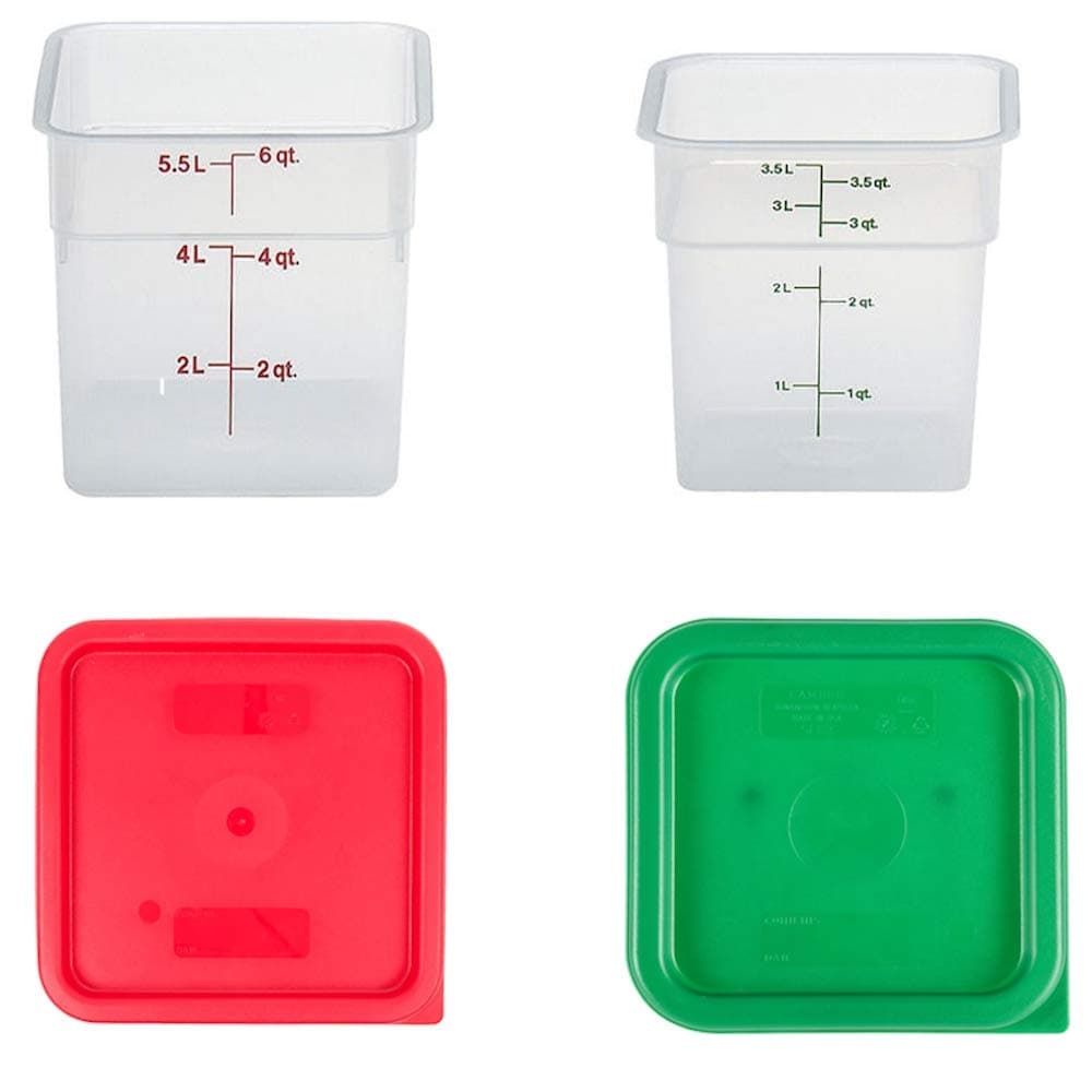 Containers With Lids - 4 Quart and 6 Quart Food Storage Set - 2 Pack