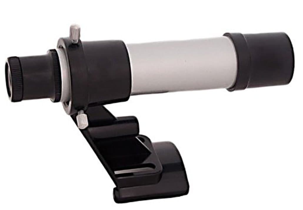 Moutec Finderscope 5x 24 Finder Scope with Bracket for Astronomy Telescope (White)