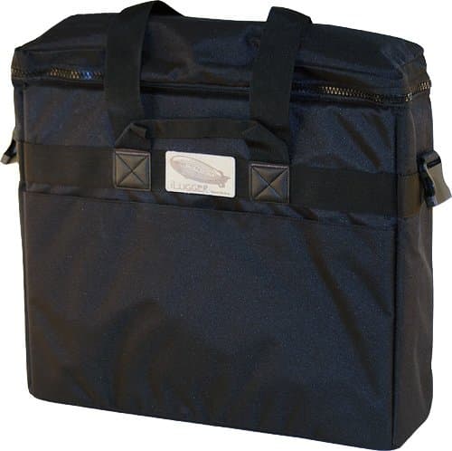 iLugger Protective Padded Reinforced Wheeled Travel Bag Compatible with 21.5" Cinema Display Apple Flat LCD Monitor (Black)