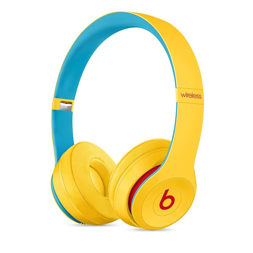 Beats Solo3 Wireless On-Ear Headphones - Apple W1 Headphone Chip, Class 1 Bluetooth, 40 Hours of Listening Time, Built-in Microphone - Club Yellow (Latest Model)