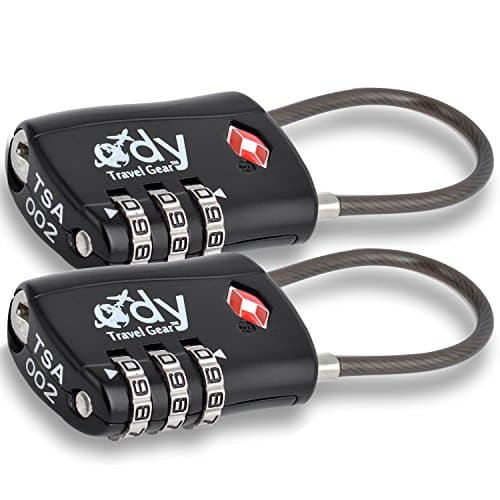 Luggage Locks TSA Approved Travel Lock - 2 Pack - Free Suitcase Tags