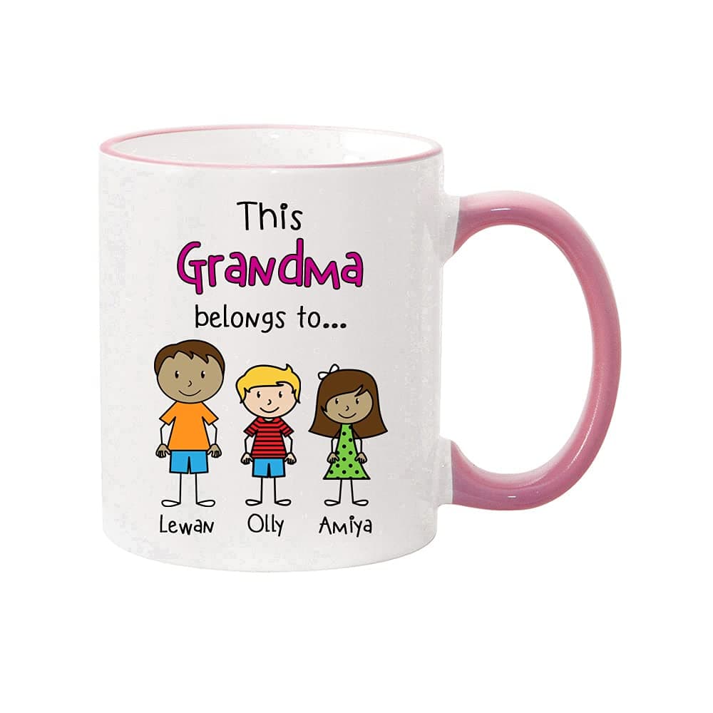 Grandma Mothers day Personalised Character Mug (Please read how to personalise), MOTHER'S DAY, BIRTHDAY, CHRISTMAS GIFT FOR HER