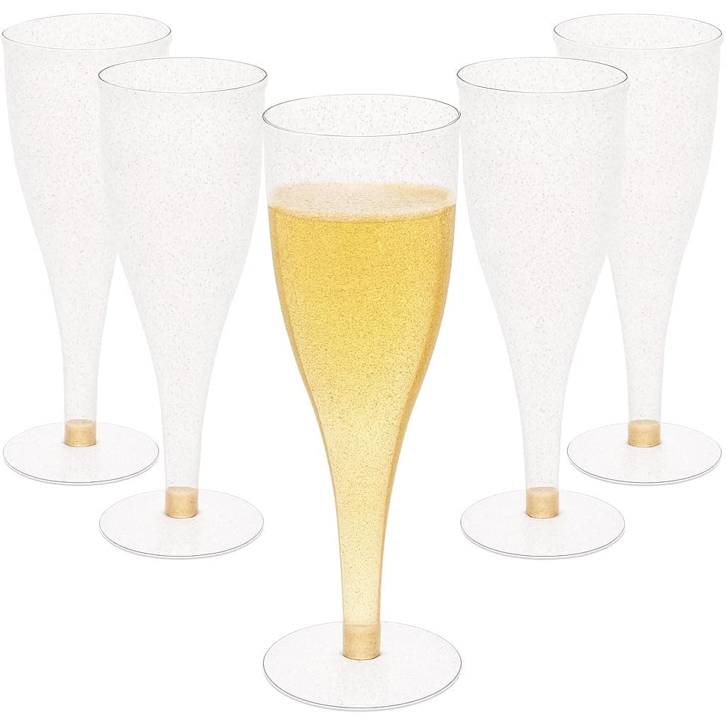 Plastic Classicware Glass Like Champagne Wedding Parties Toasting Flutes (1 Box = Quantity 30)