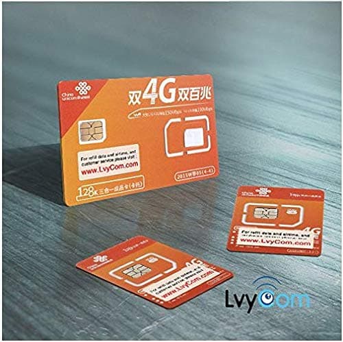 China Data SIM Card 80GB of 4G LTE Data Valid for 30days (3-in-1)