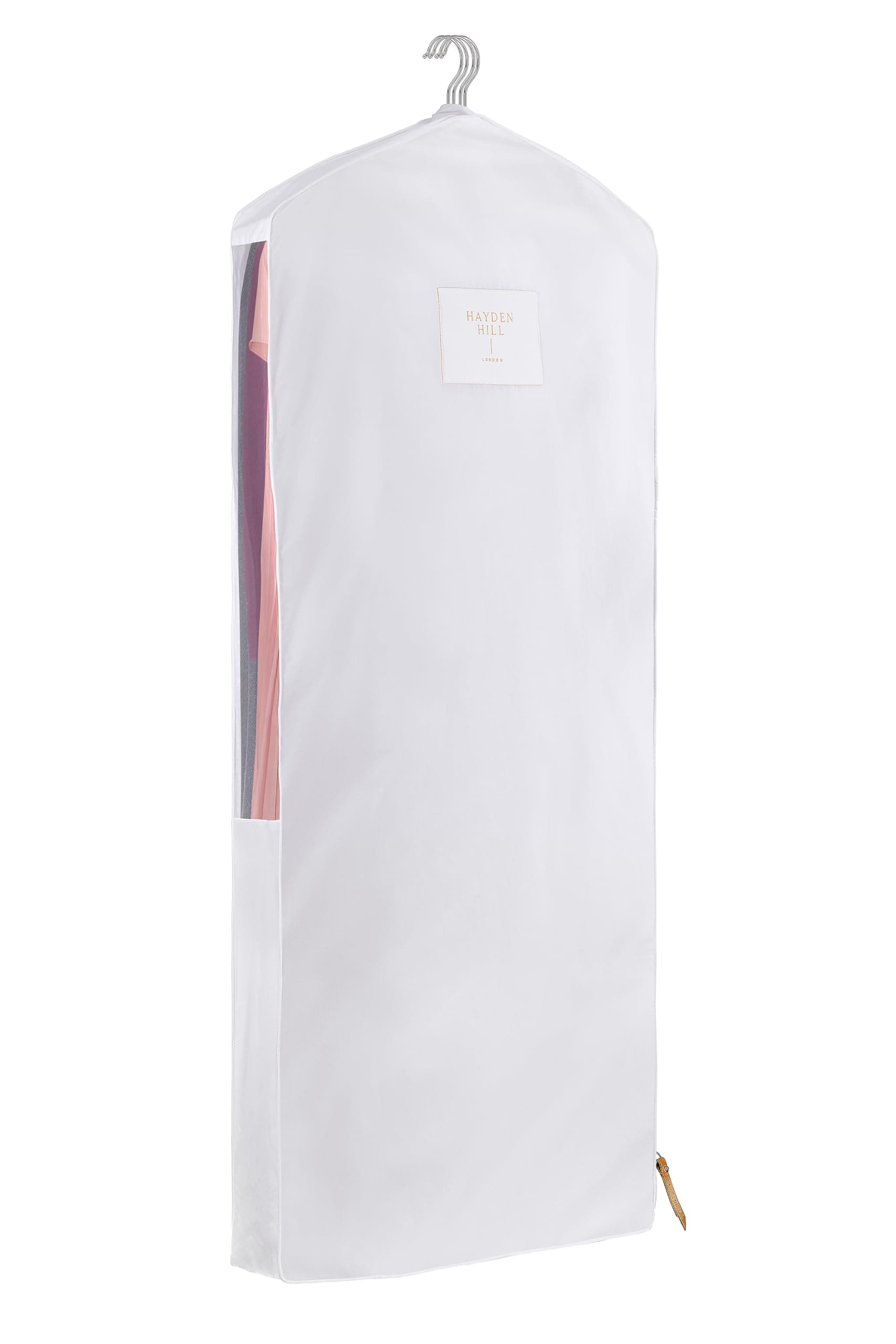 Hayden Hill Luxury Organic Cotton Garment Storage Bag - Long 58" Dress Bag - Breathable & Moth-Proof For Full Length Clothing, Dresses & Coats - Clothes Bags for Hanging Organization - Carbon Neutral