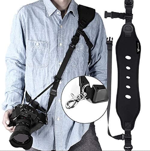 Jungleland Camera Strap Rapid Fire Camera Neck Strap Quick Release and Safety Tether Shoulder Strap for Nikon D500 Canon Sony Black