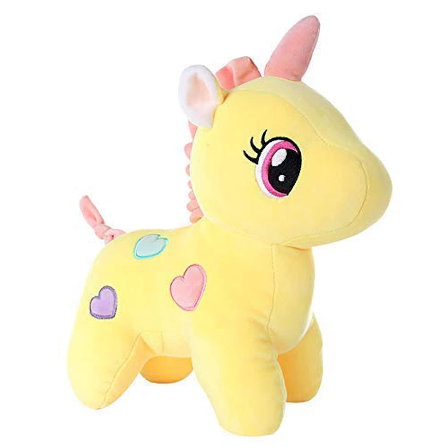 Babique Unicorn Stuffed Soft Toy Plush for Kids Baby Boy Girl Birthday (25Cm -Yellow)