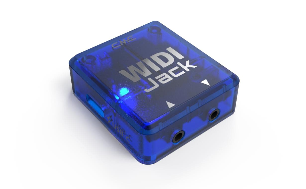 WIDI Jack - Wireless MIDI Ultra Low Latency Bluetooth MIDI Interface MIDI interface and USB to MIDI cables for Synthesizer EWI Keytar Guitar Pedal Digital Piano Power by MIDI or usb-c
