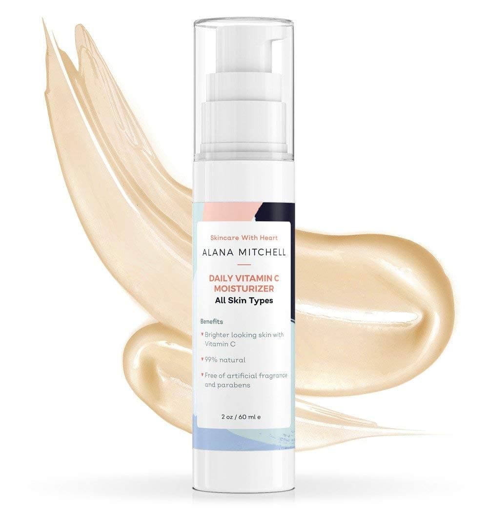Alana Mitchell Daily Vitamin C Serum for Face – Hydrating Face Moisturizer for Women & Men – Anti Aging Face Serum w/Natural Ingredients – Facial Skin Care Products for All Skin Types (2 oz)