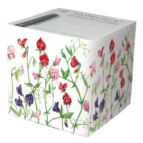 Padblock Phone Note Cube - 800 Sheets - Sweet Peas Sheet Design