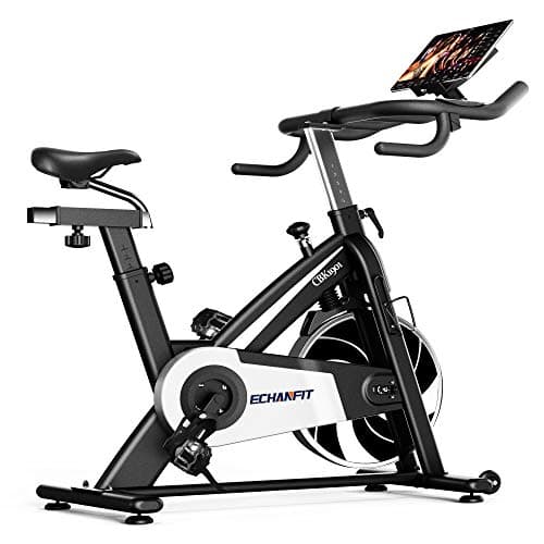 ECHANFIT Magnetic Exercise Indoor Cycling Bike Stationary with Quiet Smooth Belt and Adjustable Resistance for Home Gym Training