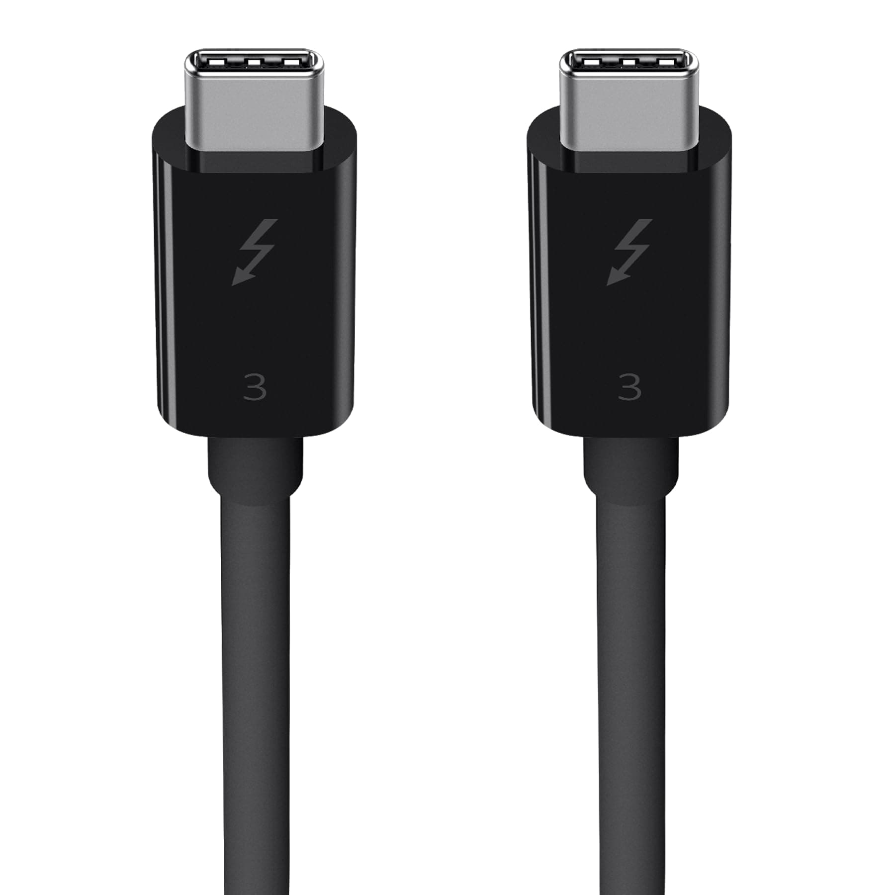 f2cd084bt0.8mbk thunderbolt 3 usb-c to usb-c cable, thunderbolt certified, 40 gbps, 5 k, 100 w, type c 3.1, 0.8 m, black, HDMI