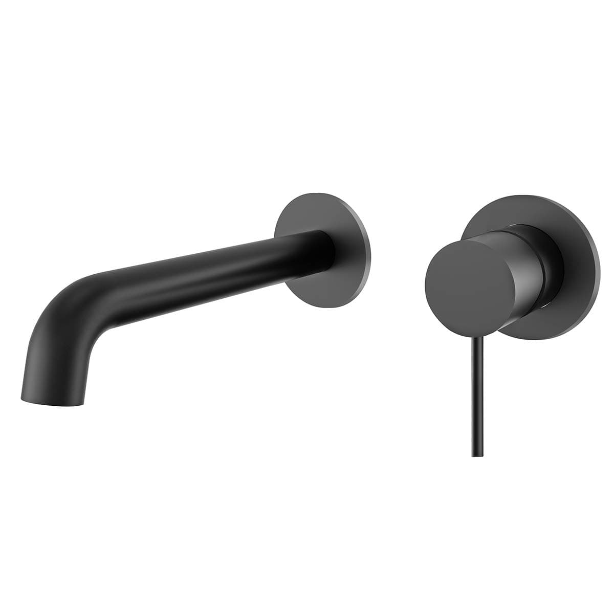 ZUKKI Copper Single-Handle Bathroom Wall Mounted Faucets Wall Mounted Brass Basin Mixer Taps Sink Mixer Tap Hot and Cold Spout Sink Rough Valve Bathtub Faucet Matte Black