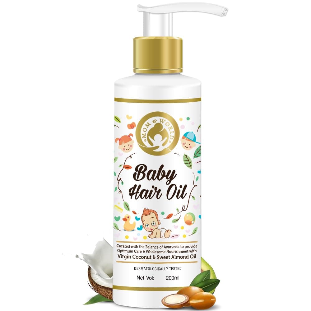 Baby Hair Oil With Organic & ColdPressed Natural Oil for Kids 200ml