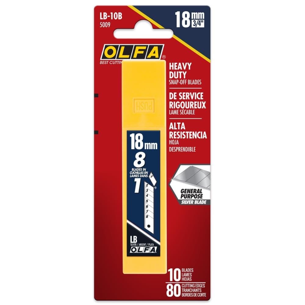 OLFA 5009 LB-10B Snap-Off Heavy Duty Blade, 10 Pack