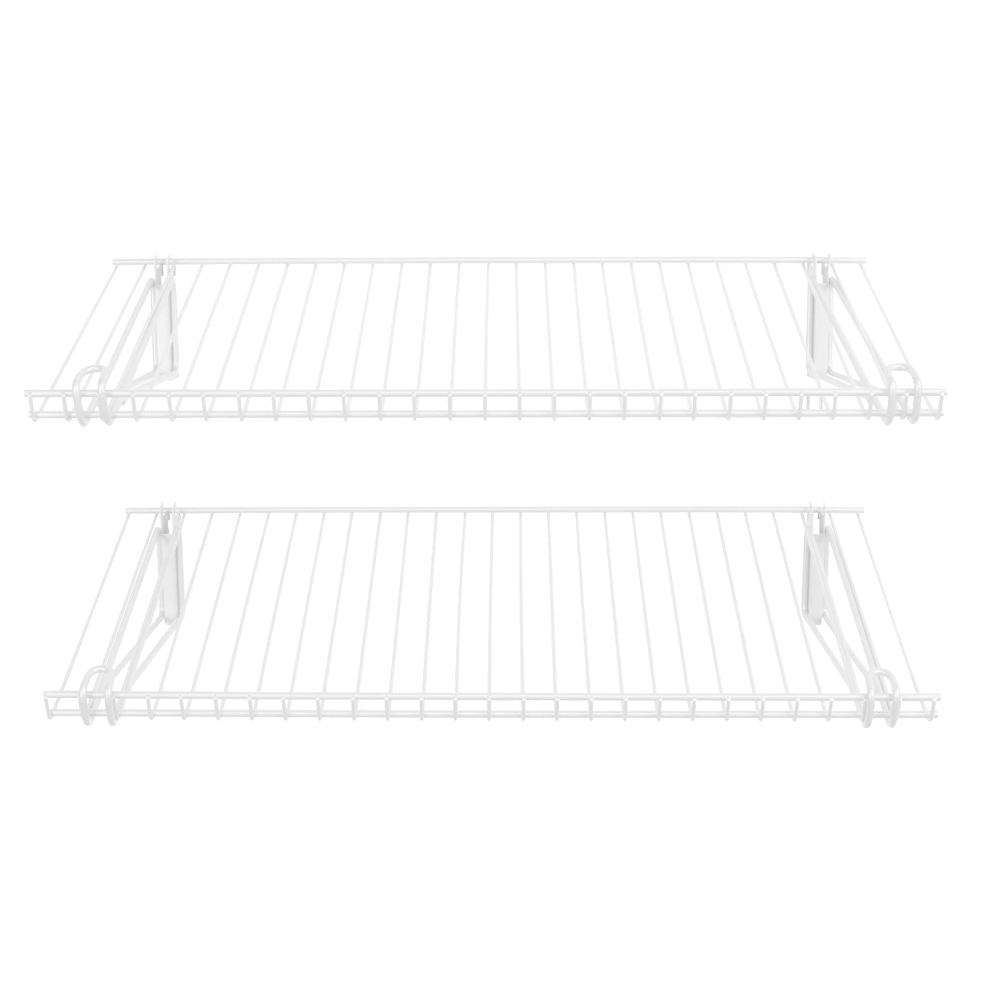 Configurations 26" Shelving Kit, Set of 2 Shelves (Uprights not included), White, Expandable, Organization for Home/Laundry/Bathroom/Mudroom/Pantry/Linen Closet/Garage