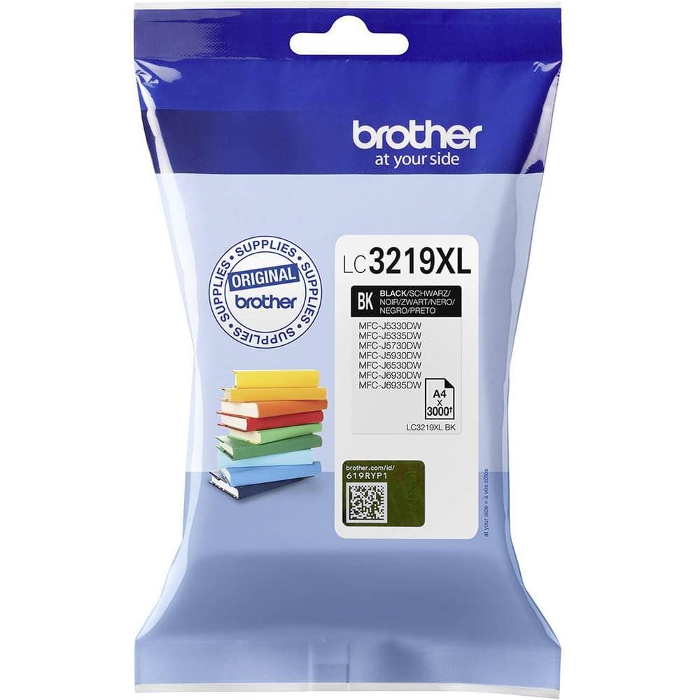 BrotherLC-3219XLBK Inkjet Cartridge, Black, Single Pack, Super High Yield, Includes 1 x Inkjet Cartridge, Brother Genuine Supplies