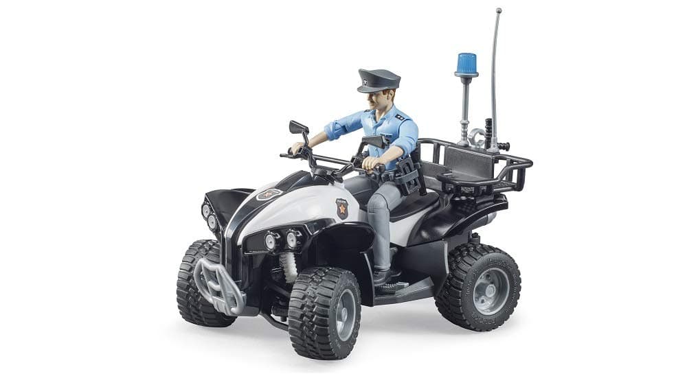 63011 Police Quad w Light Skin Policeman and Accessories