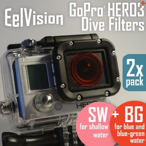EelVision Underwater Filters for GoPro HERO4 HERO3/3+ (2 Pack: Red + Snorkeling) / Scuba Diving/Snorkel/Underwater Color Correction