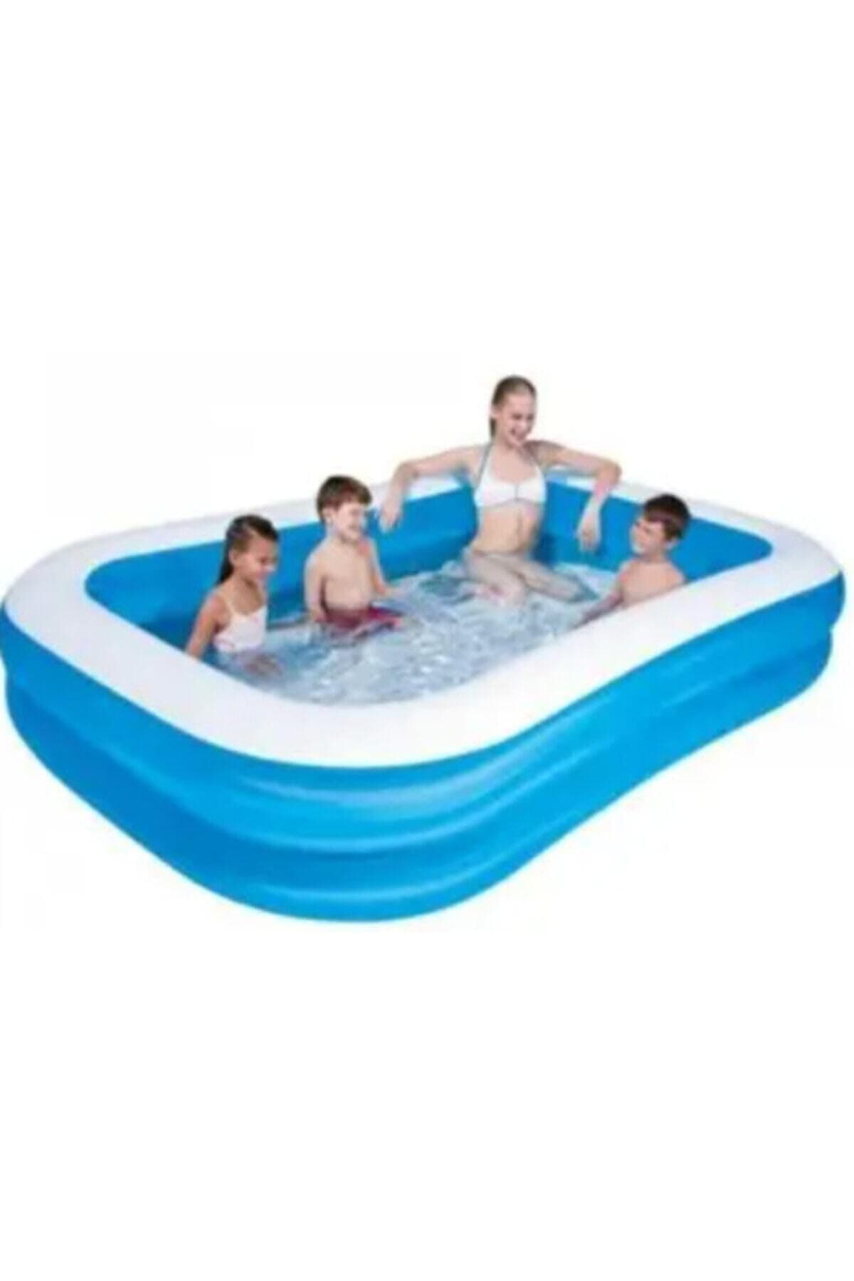 Bestway 12819 Inflatable Swimming Pool 83"x52"x18", Blue/White, M, (12819-19)