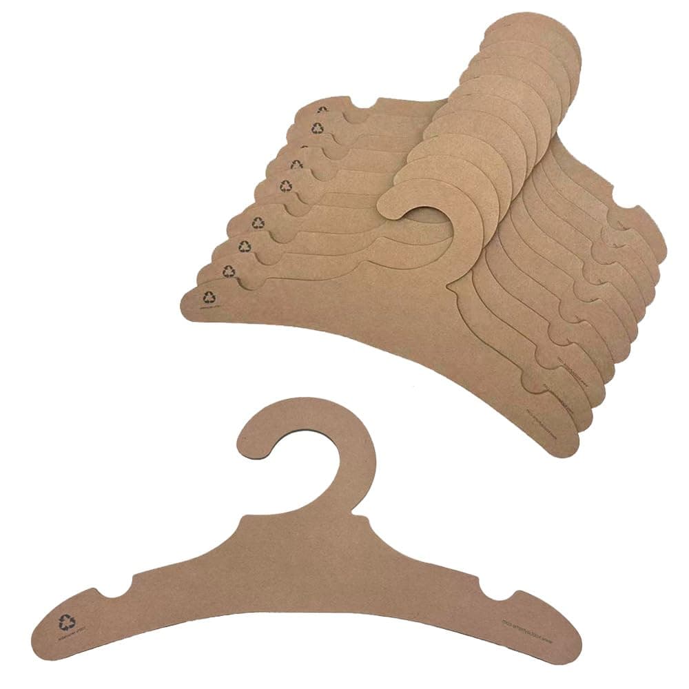 KoobayBaby Hangers for Nursery Closet Storage 11" Save Space Kids Hangers for Infant Children,Non-Slip Toddler Clothes Pants Hangers for Boy Girl Newborn ECO Friendly Cardboard Hanger Garment Display