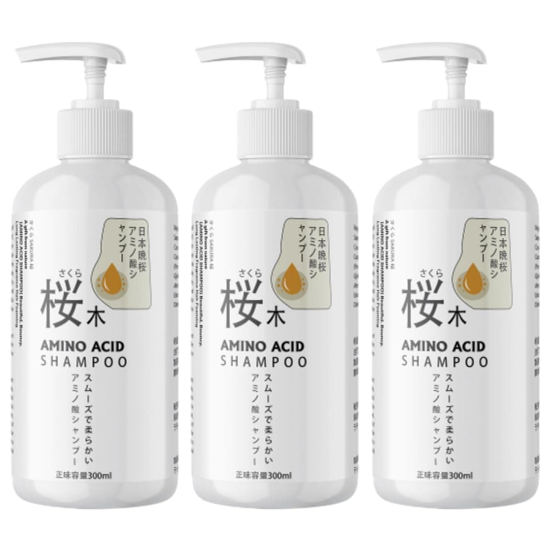 Sakura Shampoo Japanese, Japan Evening Sakura Tree Shampoo, Thick and Smooth Hair (Pack of, 3)