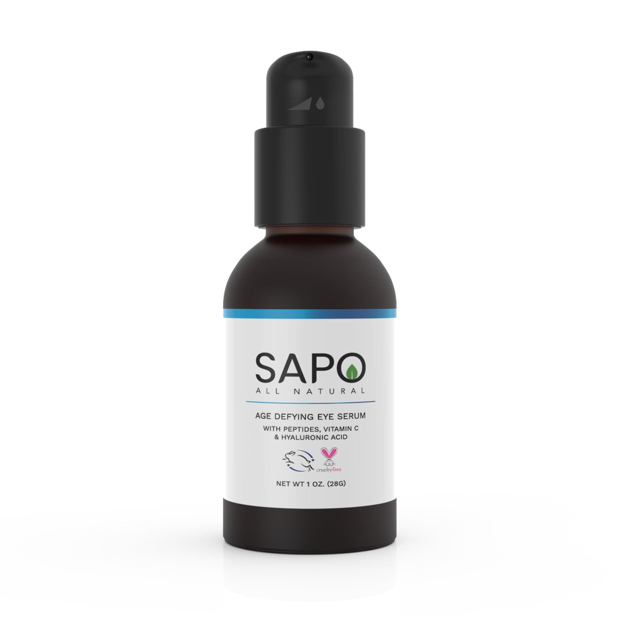 Sapo Cooling Peptide Eye Gel Serum, Hyaluronic Acid Hydration with Chamomile, Helps Reduce the Look of Puffiness and Dark Circles, 1 fl oz