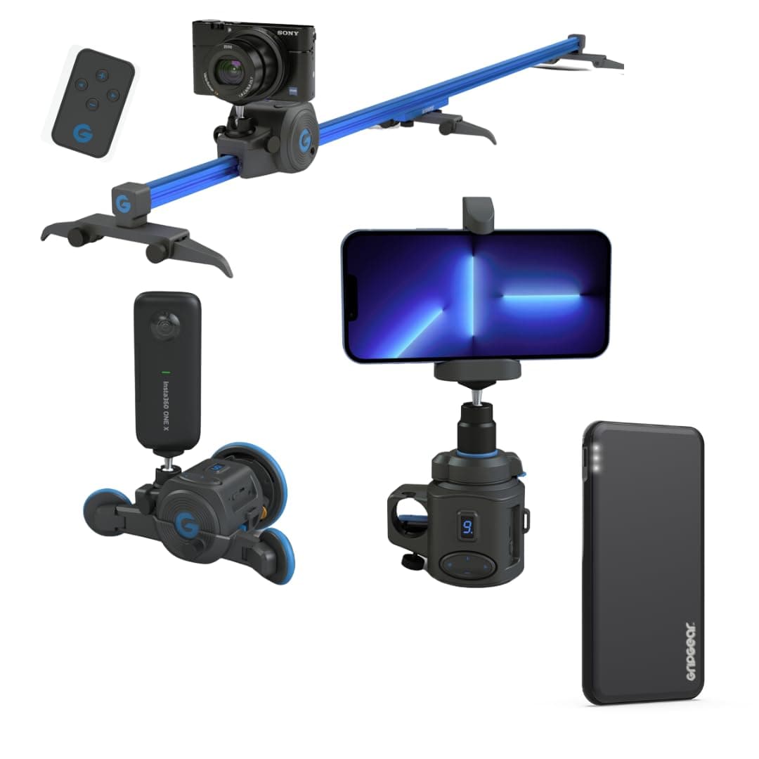 Free 10 000 mAh Power Bank & 3 in 1 Motion Control Unit Table Top Dolly + Slider + Panoramic Mount