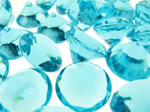 Acrylic Crystal Diamond Confetti Table Scatter 3/4" 1 lb. Bag Turquoise