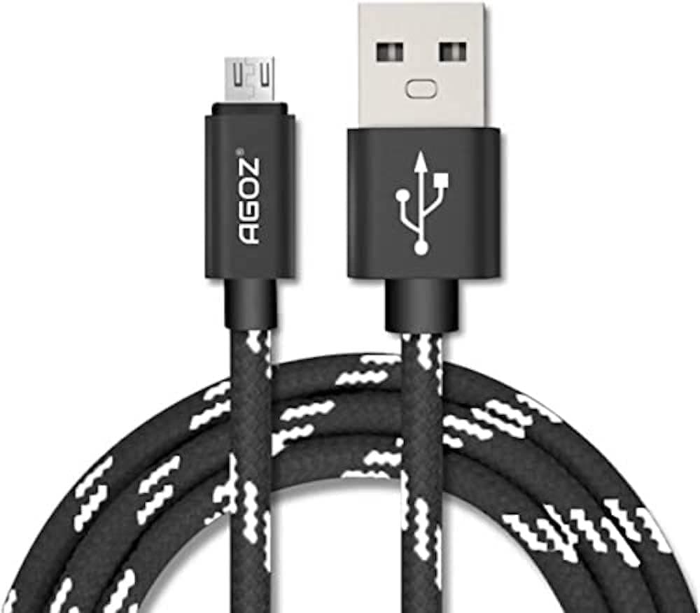AGOZ Micro USB Fast Charger Cable for Dexcom G6 Receiver, Dexcom G5, Dexcom G4, Braided Charging Cord for Dexcom (6ft)