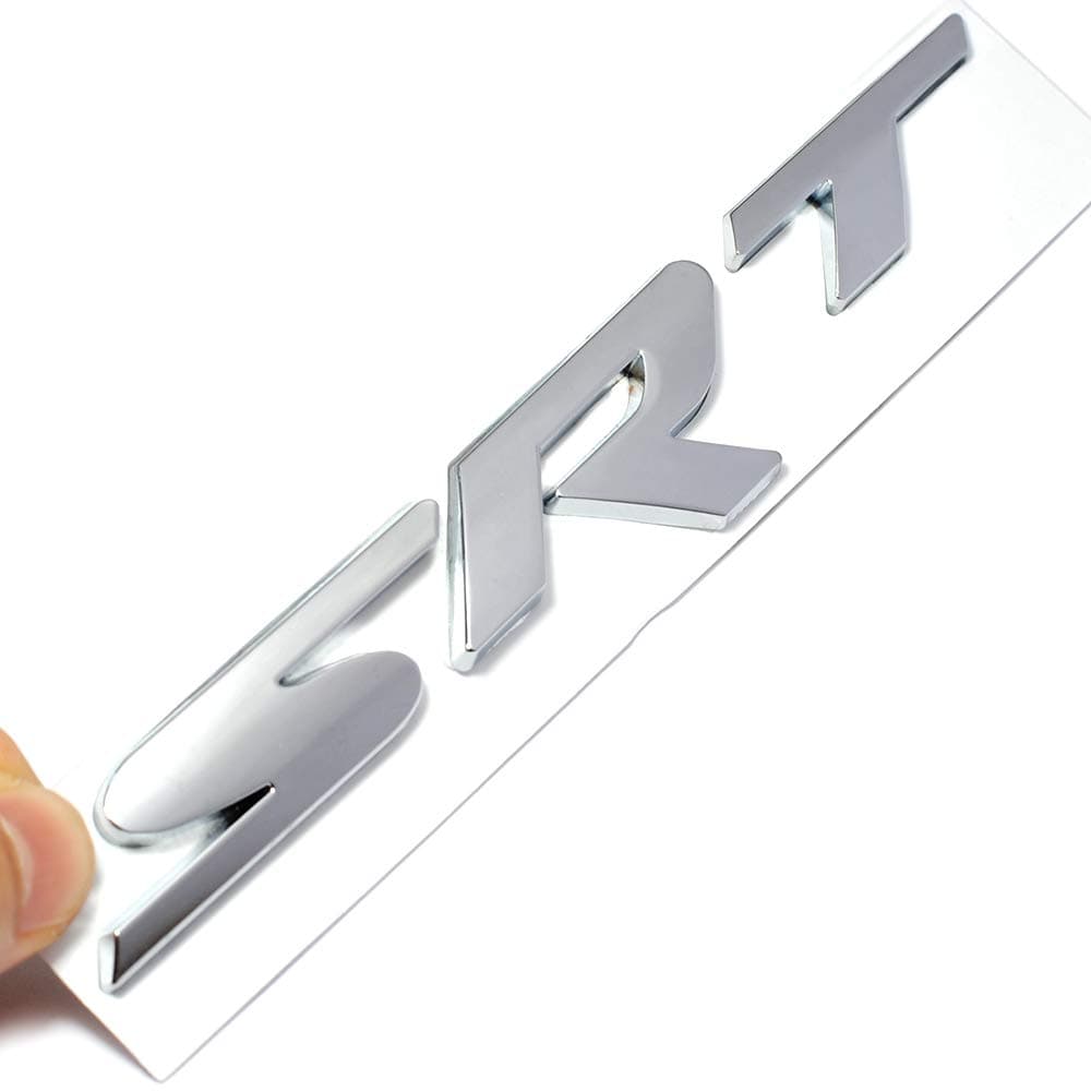 Metal SRT Sticker Rear Trunk Emblem Badge,For Chrysler Aspen Crossfire Ypsilon,For Dodge,ForJeep Cherokee Wrangler ZJ WJ WK XK KJ