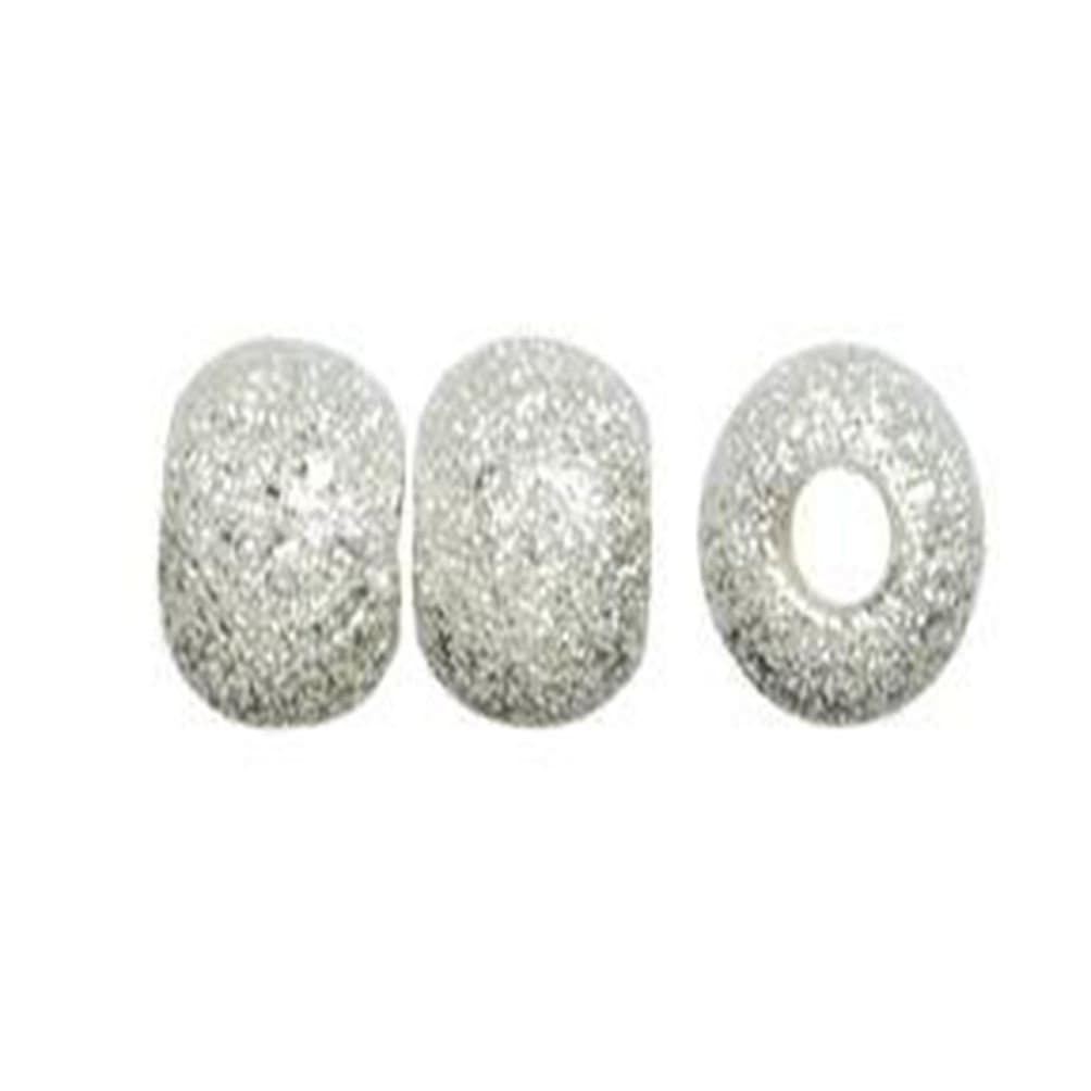 DUMAN 100pcs 6mm Silver Plated Stardust Round for Jewellery Making