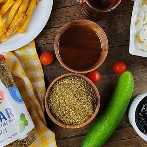 Baraka Zaatar Spice Seasoning Blend | Middle Eastern Dry Herb Mix for Bread Dips, Snacks, Mediterranean Dressings, Condiments, Baking, Salads, Hummus | Homemade Jordanian Recipe, All Natural (17.5 oz)