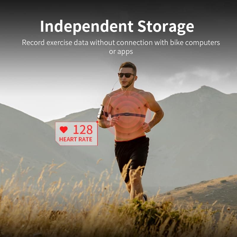 XOSS Chest Strap Heart Rate Monitor Bluetooth 4.0, IP67 Waterproof Heart Rate Tracker Sensor, Wireless Heart Rate with Chest Strap Health Accessories