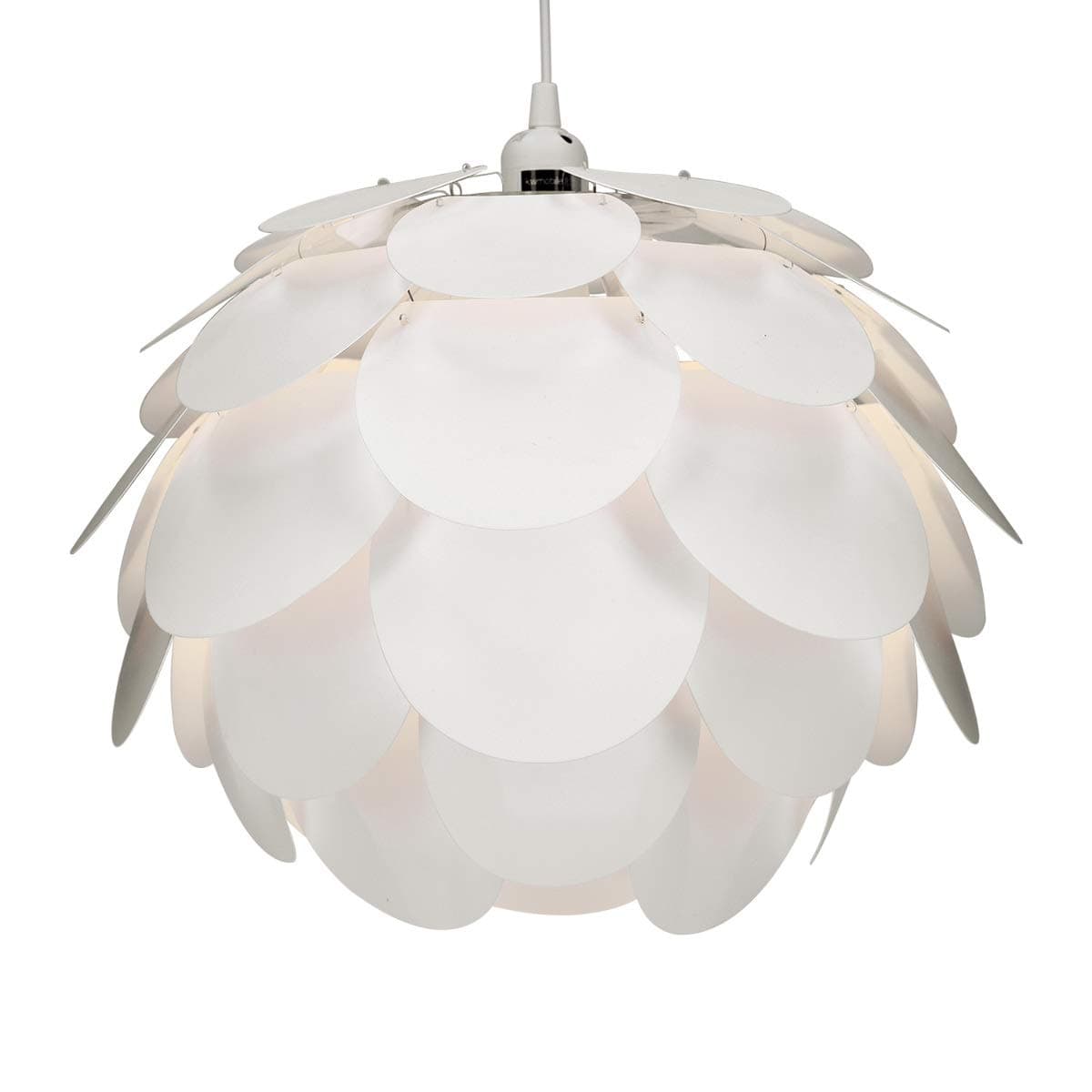 kwmobile DIY Puzzle Lampshade - Jigsaw IQ Lamp Cherry Blossom Flower Light - Easy to Assemble Puzzle Lamp Shade for Home - Dimensions 40cm - White